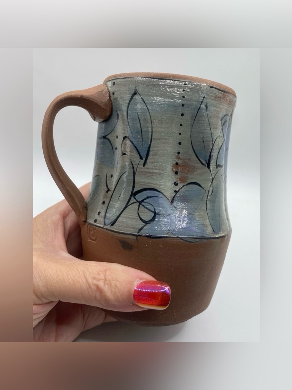 Artisan Pottery Mug Signed PJ Pottery Piece